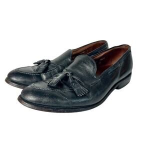 Allen Edmonds Loafer Grayson Dress Shoe Slip One Leather Tassel Vintage Black 9